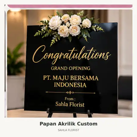 Papan Bunga Akrilik Maros
